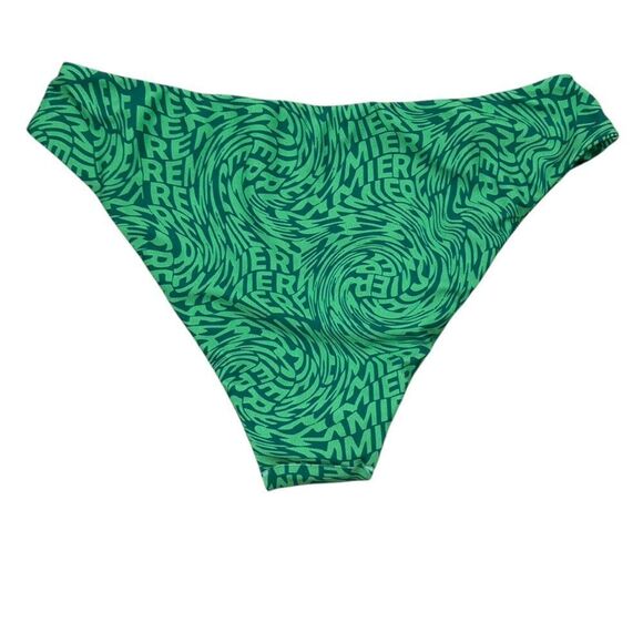 Remmie By Riley Green High Waisted Double Lined Cheeky Pepita Bikini Bottom - Picture 2 of 5